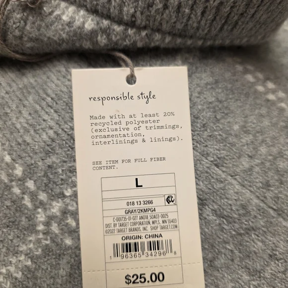 A New Day Gray Sweater Skirt Size L - Picture 4 of 10